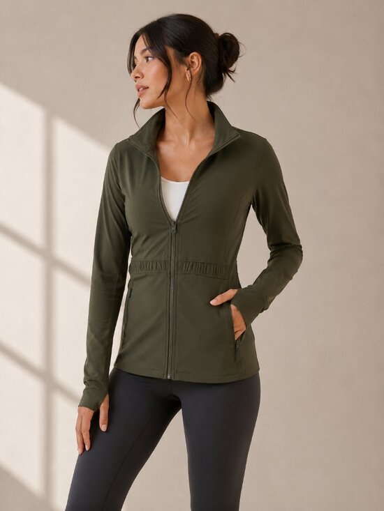 lululemon athletica Jackets & Blazers - Lululemon Round Trip Jacket Dark Olive Size 8 Swift Ultra Light Travel Commute